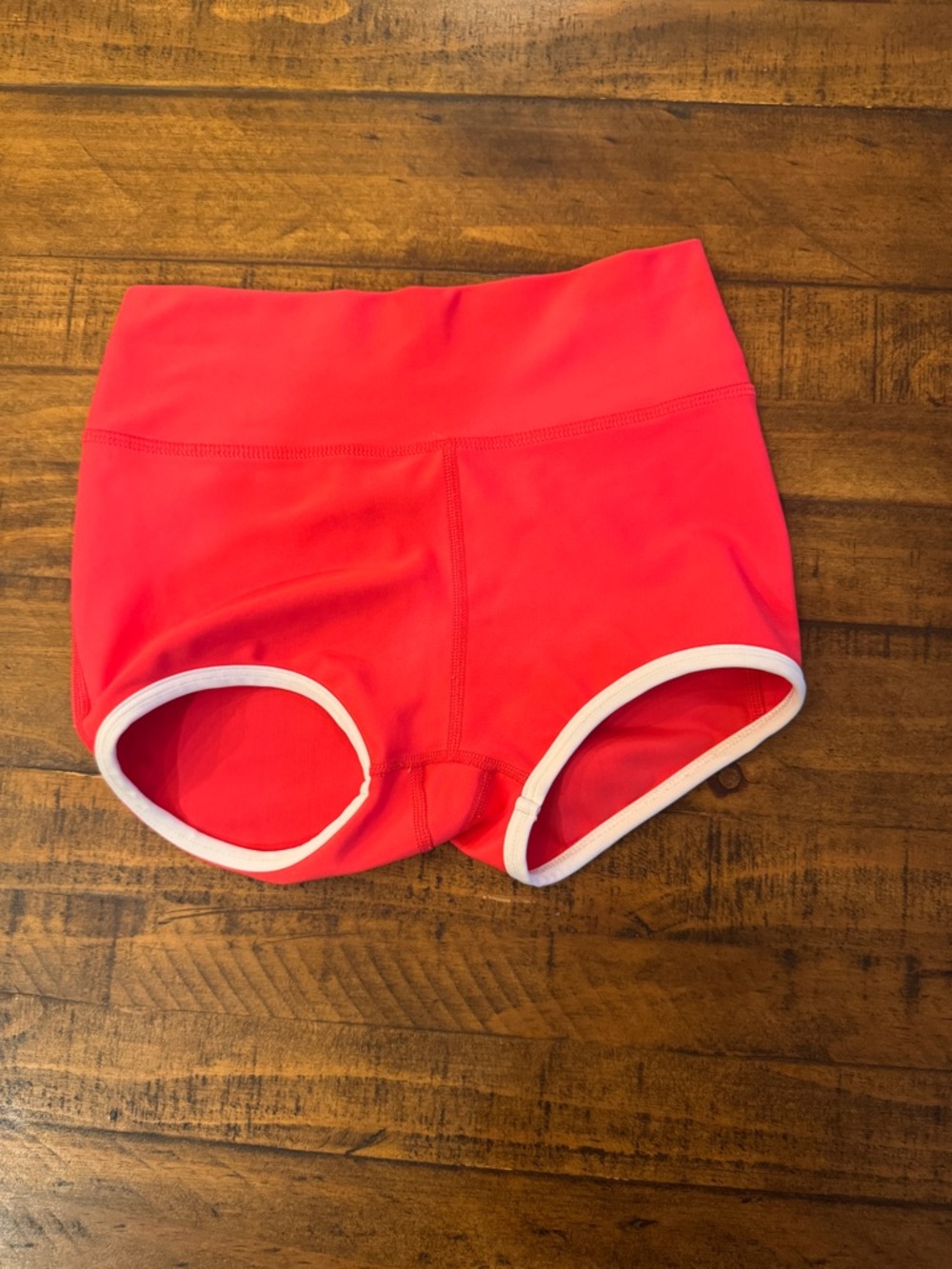 Five the Label Dance Shorts - Bright Coral with White Trim